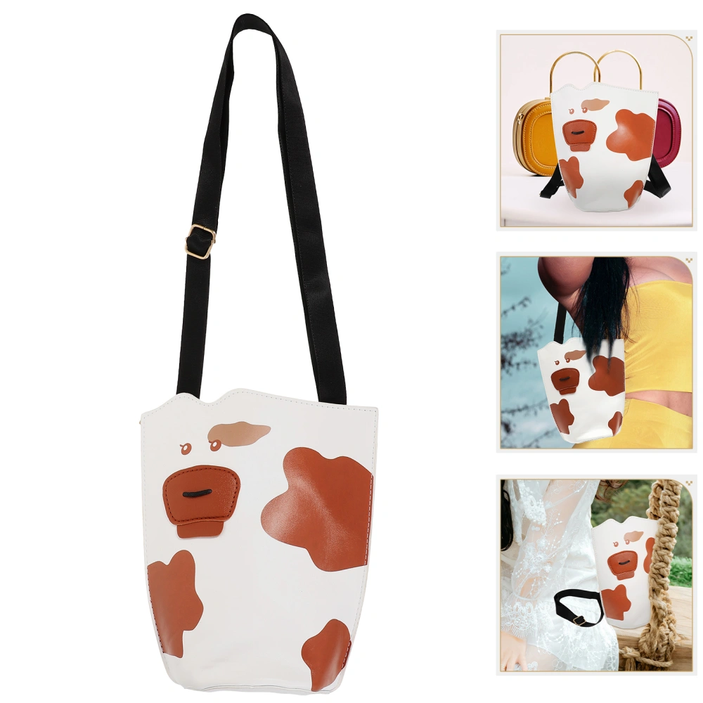 1Pc Women Shoulder Bag Cow Design Bag Fashion Single Shoulder Bag Phone Pouch