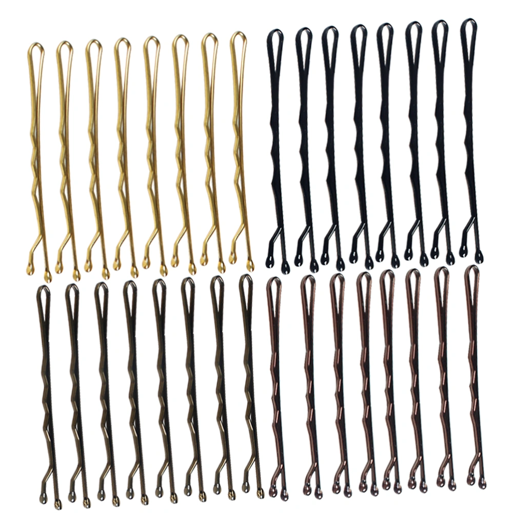 96pcs Fashion Bangs Pin Creative Hair Pin Delicate Hair Clip Simple Hairpin for Woman Girl Lady (Black Coffee Golden and Light Golden)