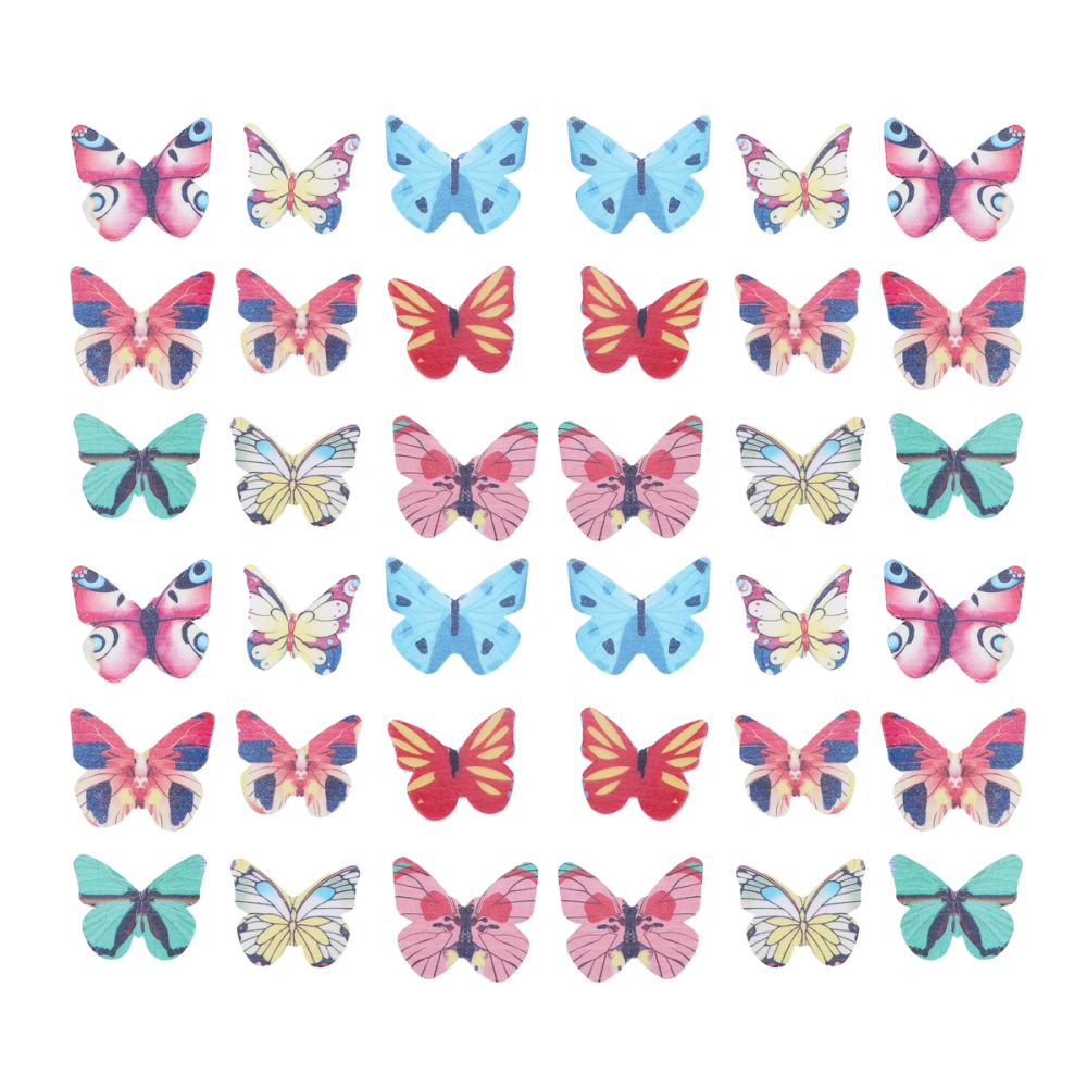 120PCS Cake and Cupcake Toppers Food Decoration Assorted Decorative Wafer Paper Butterflies