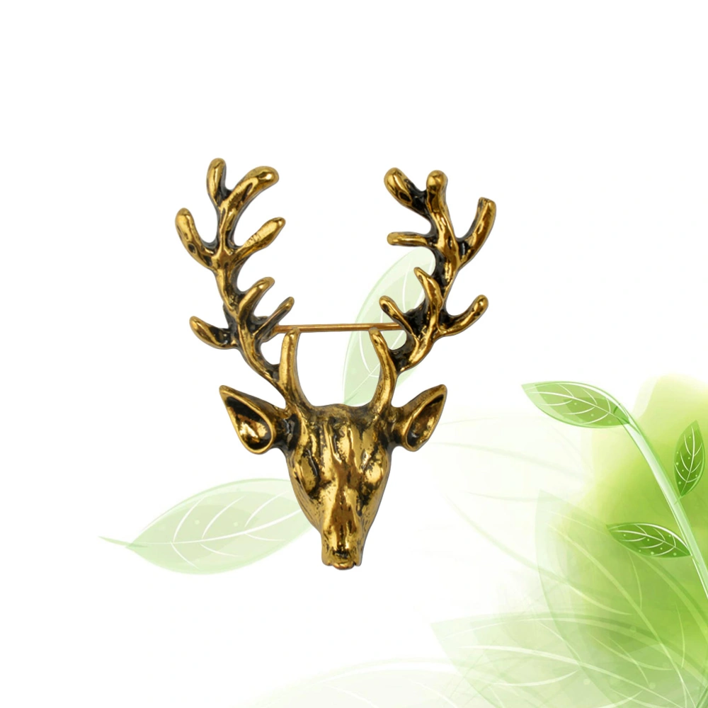 Delicate Deer Brooch Golden Lapel Pin Antique Animal Brooch Jewelry