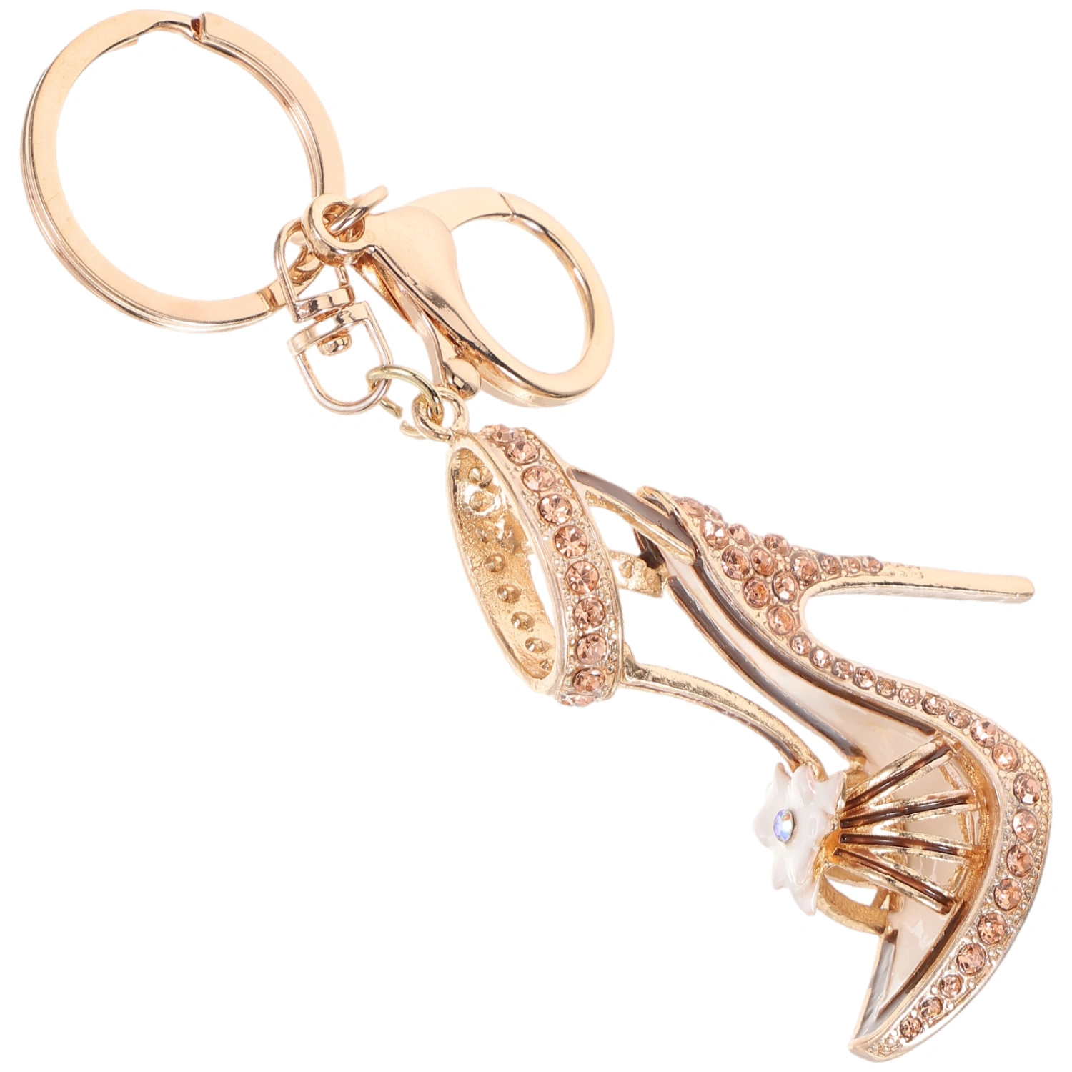 High Heels Keychain Rhinestone Shoe Keychain Metal Shoe Charm Keyring Pendant Keychain
