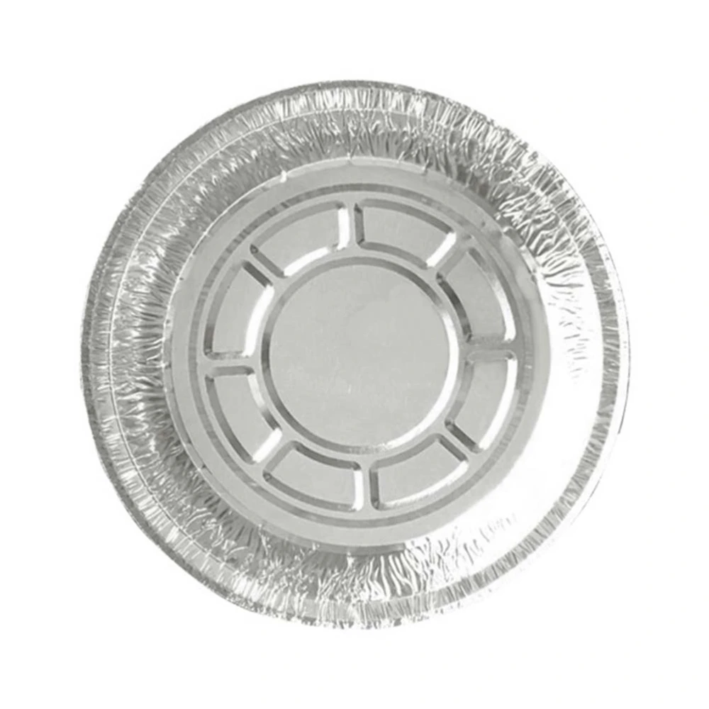 12 Pcs 1400ML Tin Foil Bowls 9 Inch Aluminum Foil Round Disposable BBQ Tray Pie Pans for Homemade Cakes Pies (Without Lid)