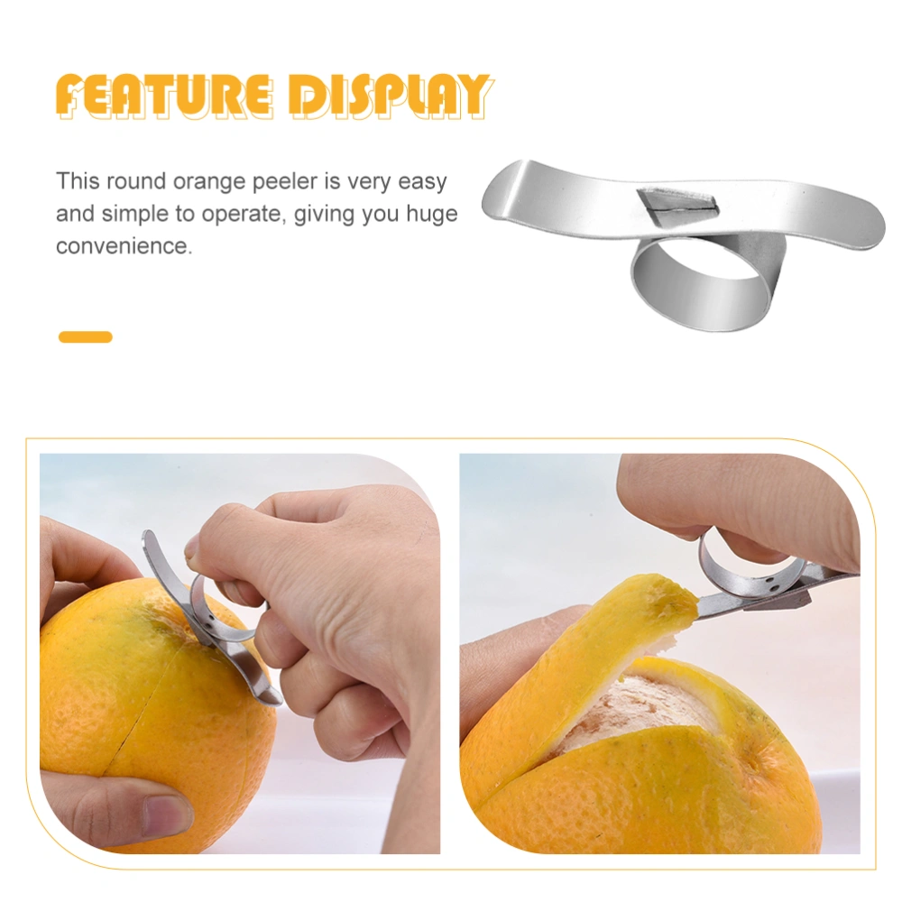 Round Orange Peeler Steel Orange Peeler Kitchen Round Citrus Fruit Peeler