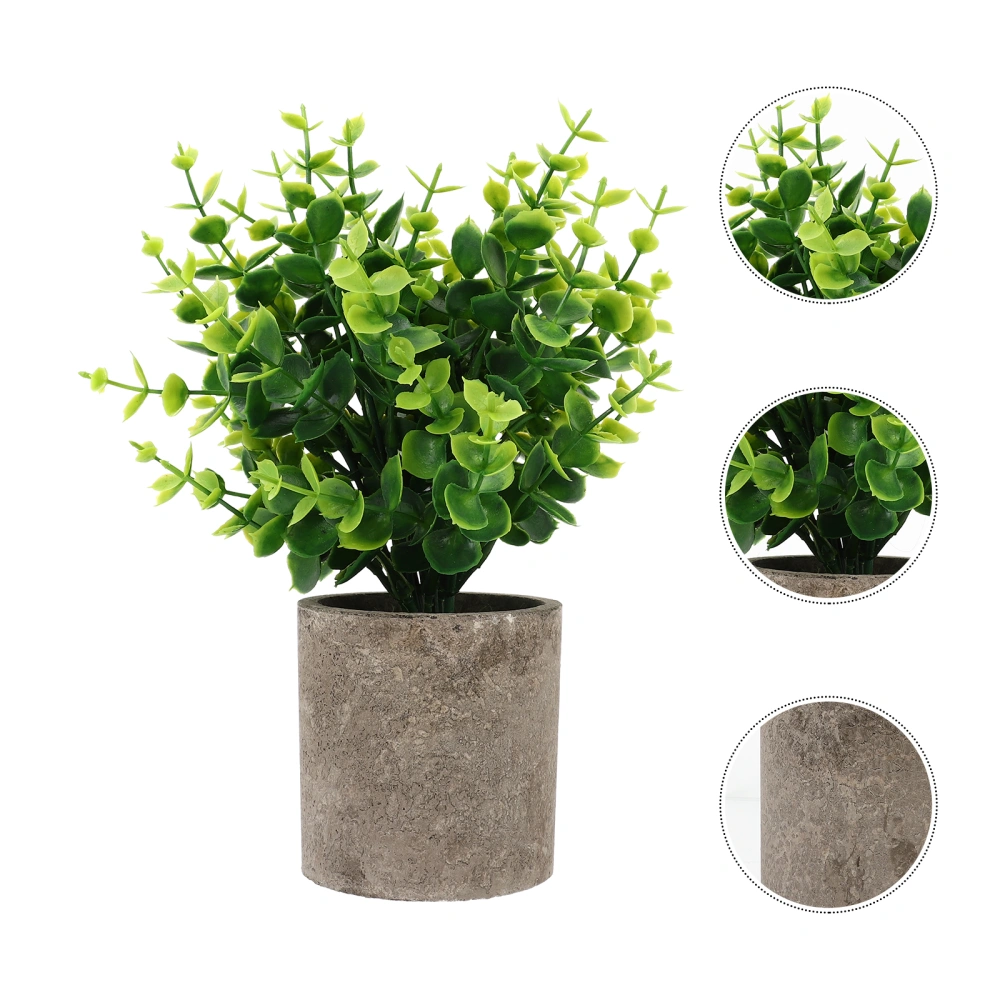 1pc Artificial Green Potted Plant Simulation Plant Potted Indoor Green Plant