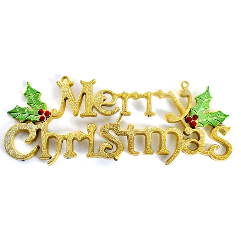 19cm Christmas Tree Decoration Shiny Merry Letter for Xmas Hanging Ornament (Gold)