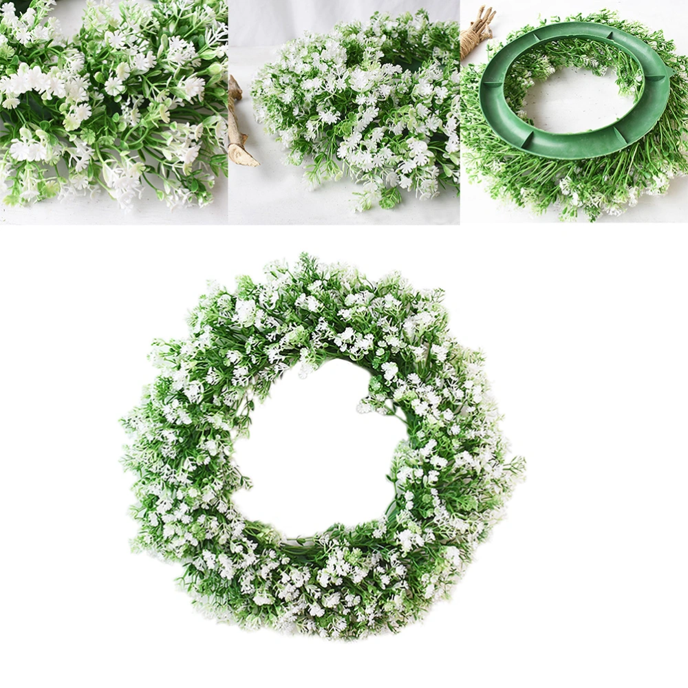 Country Style Simulation Garland Wedding Wreath Decoration Hanging Ornament Photography Props (Babysbreath)