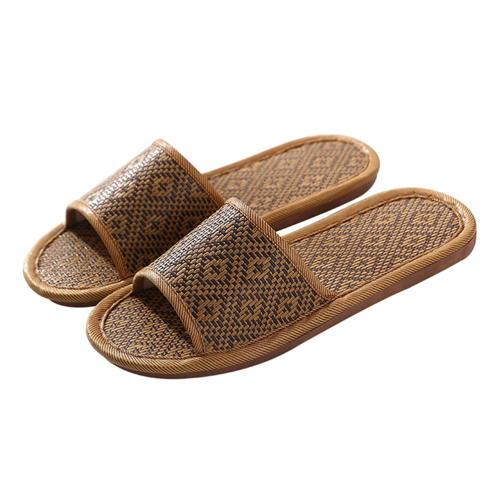 1 Pair Rattan Slippers Breathable Slippers Non-slip Slippers Indoor Slippers