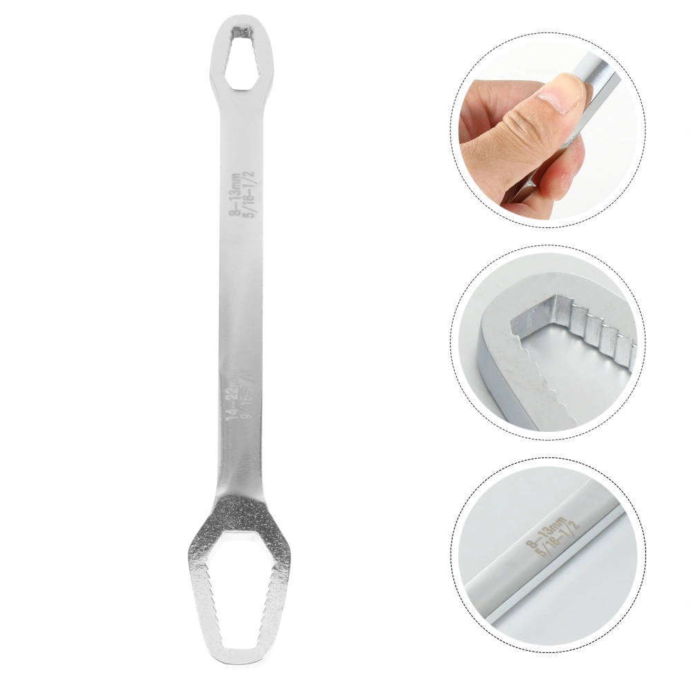 Durable Double Ended Wrench Double-Headed Self-Tightening Wrench Spanner 8-22mm