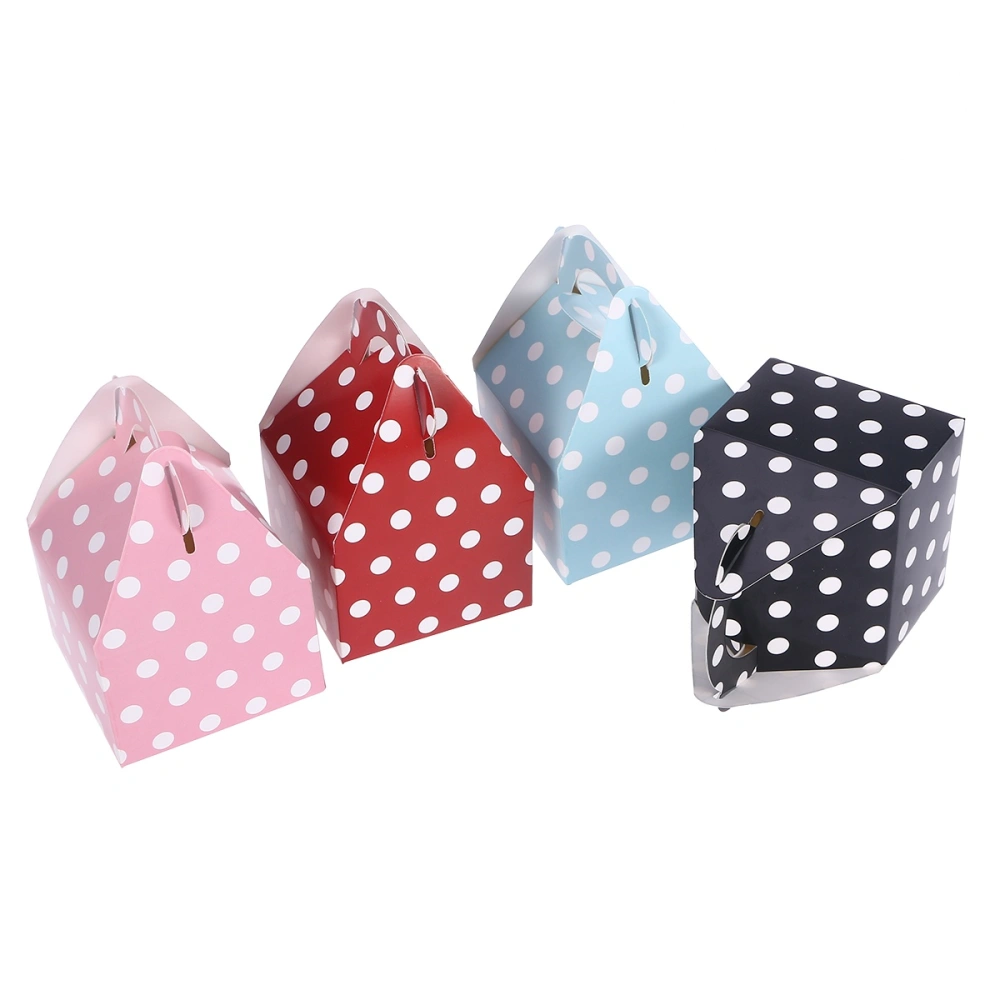 12pcs Assorted Color Bright Polka Dot Treat Boxes Party Favor