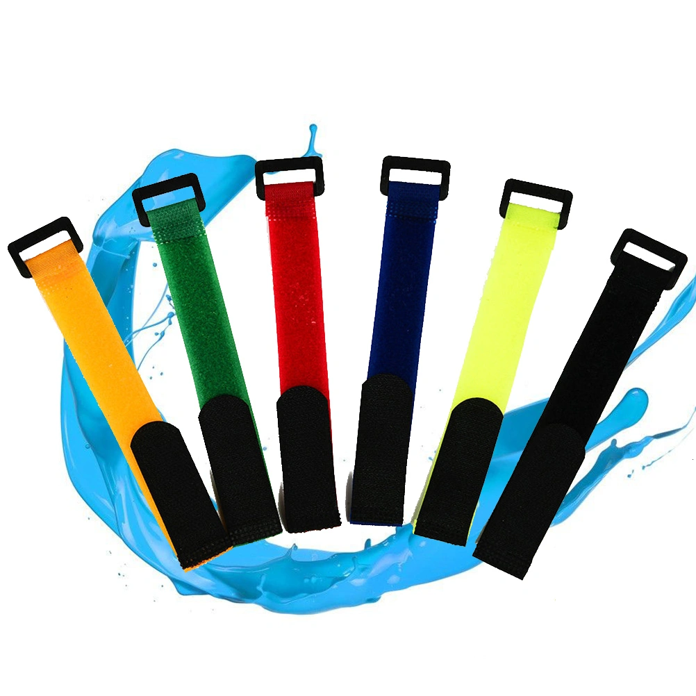 6 PCS Hook and Loop Straps Reusable Fastening Cable Straps and Cable Ties Set (20 x 3cm)