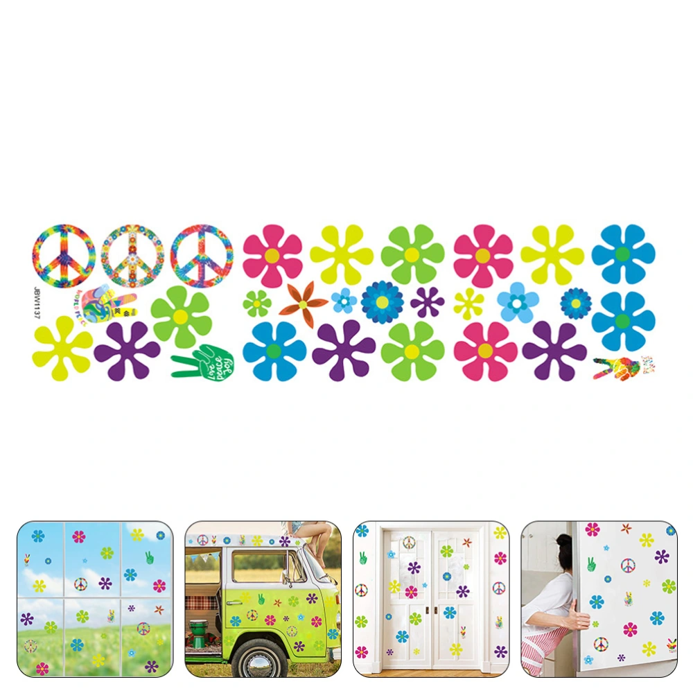 Diy Stickers Cartoon Flower Wall Decal Decorative Sticker Living Room Wall Sticker