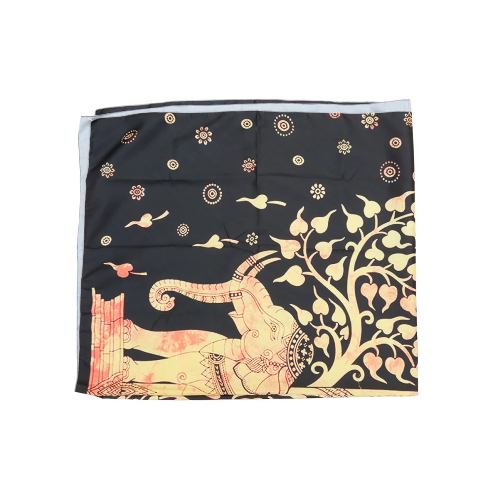 Elephant Pattern Tapestry Wall Hanging Carpet Creative Background Drop Yellow (GT1358-2 130x150cm)