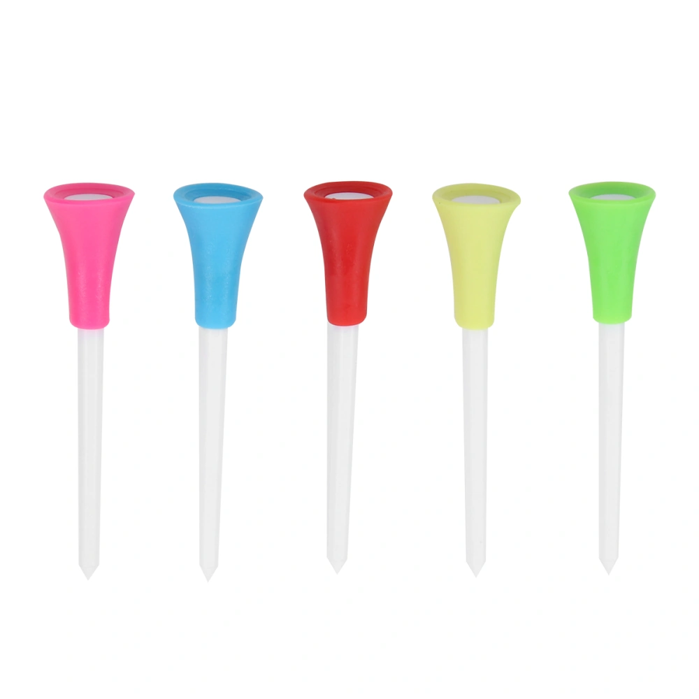 50pcs Multi Color Plastic Tees Rubber 83mm Cushion Tee Golfer Training Accessories Outdoor Aids(Mixed Colors)