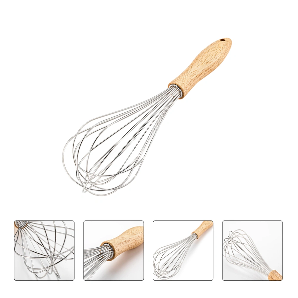 1Pc Egg Whisk Manual Egg Mixer Stainless Steel Cream Frother Kitchen Gadget