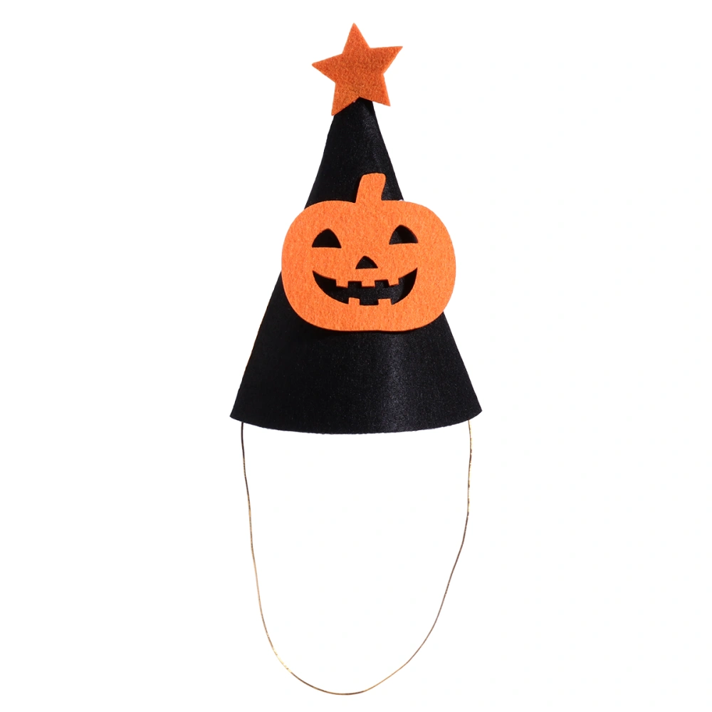 Halloween Party Hats Kids Pumpkin Decor Hat with Band for Halloween Trick or Treat Decoration (Black)