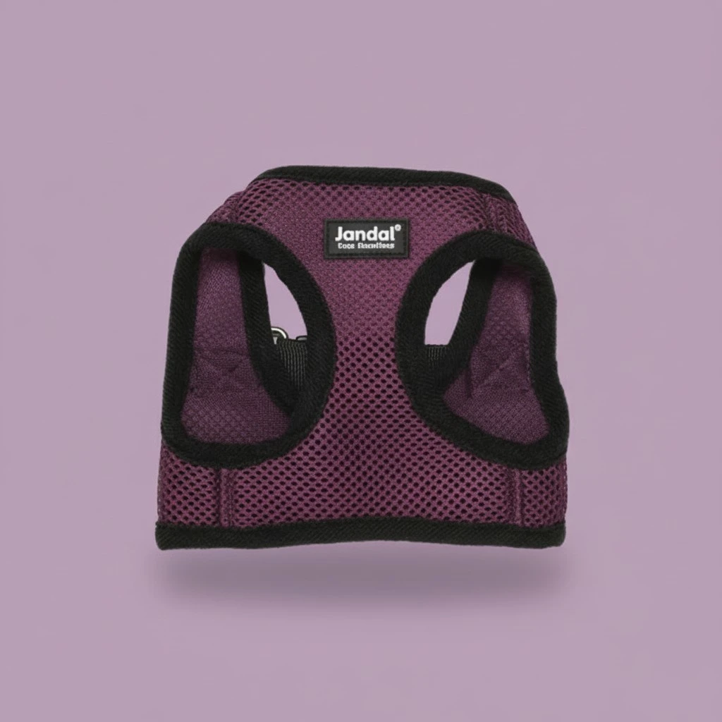 Pet Dog Breathable Chest Harness - Size M (Purple+Black)