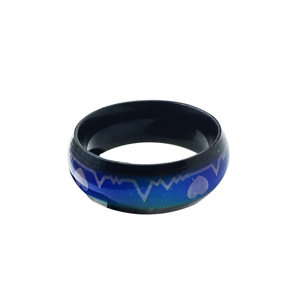 Round Shape Emotion Mood Feeling Ring Color Change Finger Ring Jewelry Finger Decoration (Size 8)