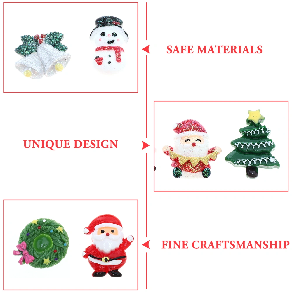 12pcs Creative Christmas Style Phone Case Decor DIY Handmade Accessories