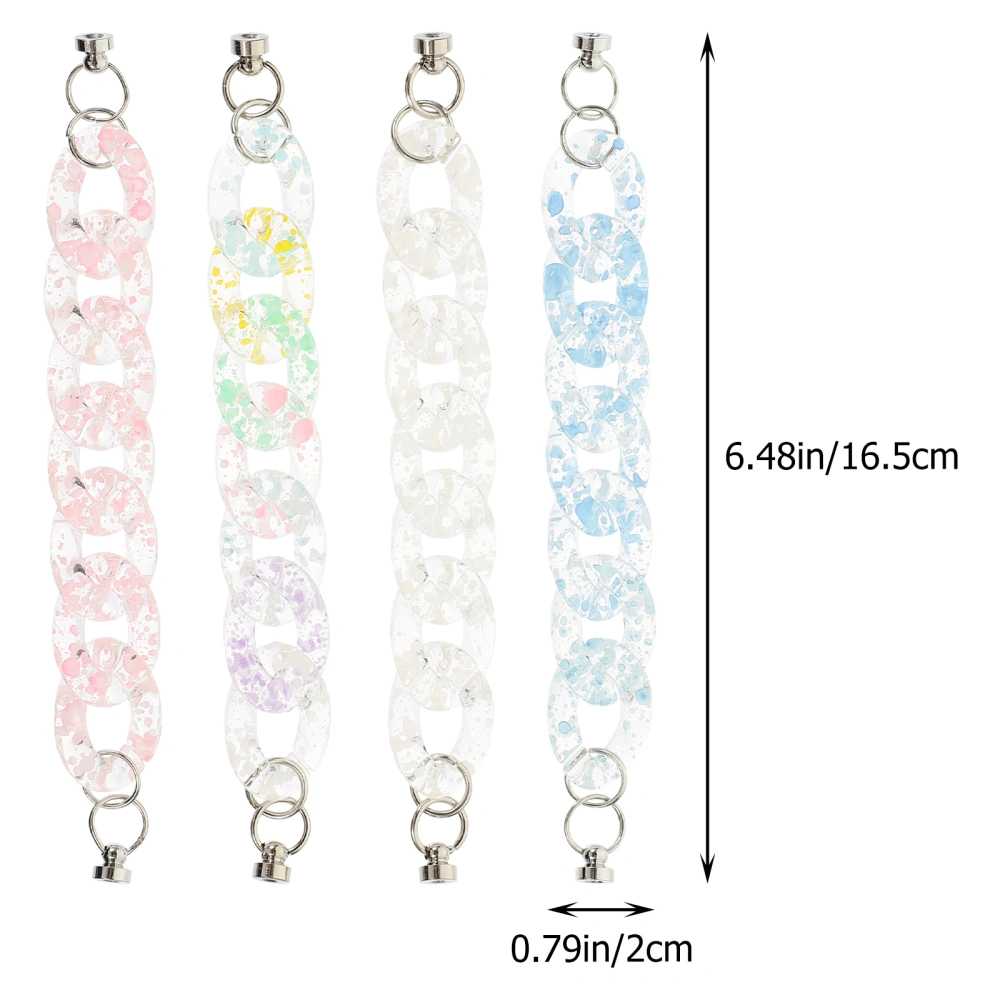 4pcs Acrylic Cell Phone Chains Mobile Phone Case Accessories Phone Decorations