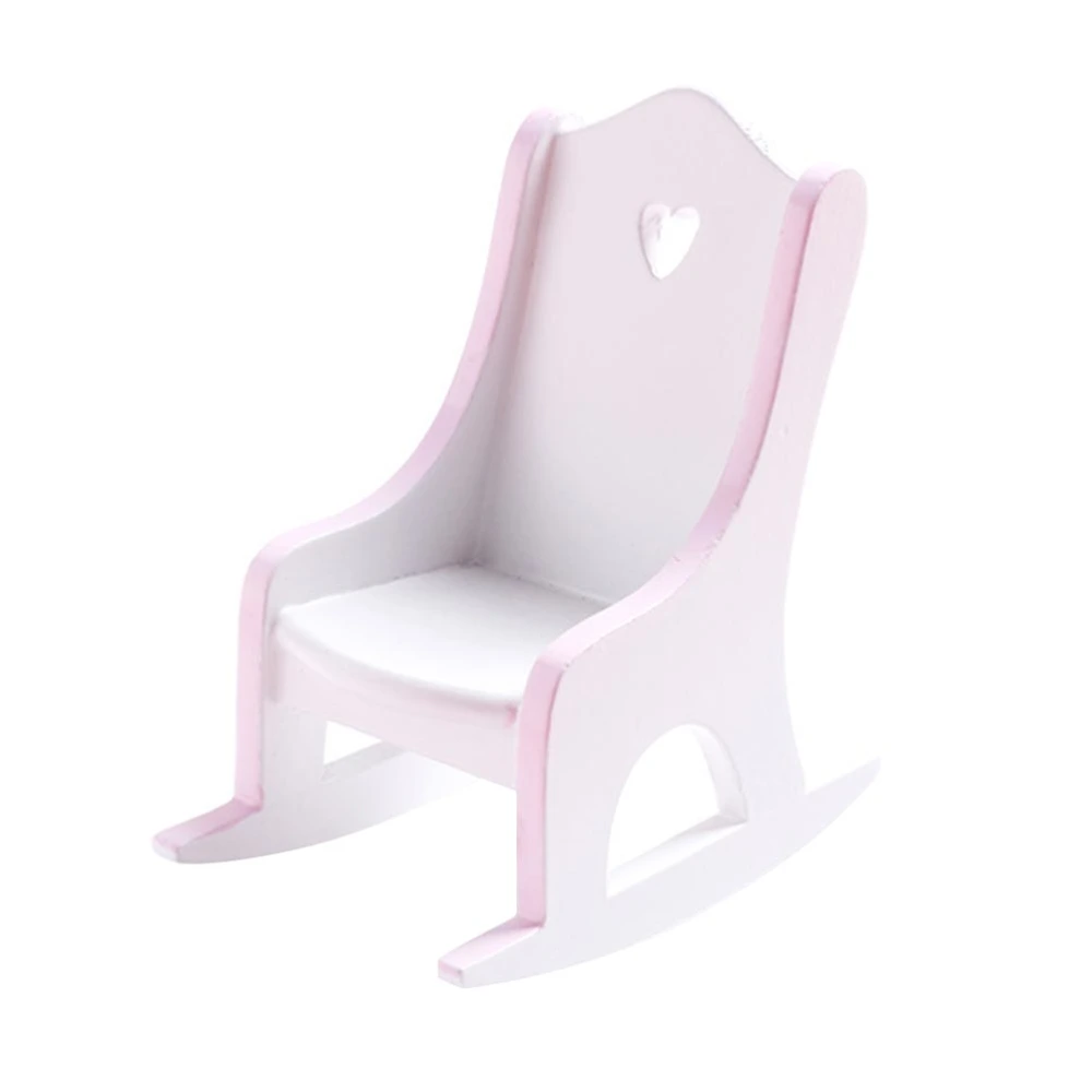 Miniature Rocking Chair 1:12 Scale Bedroom Accessory For Doll House