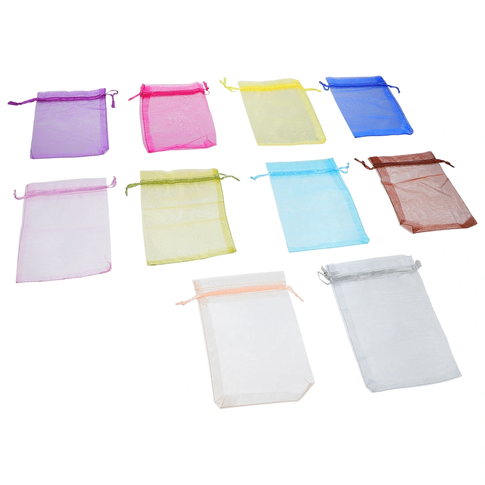 100pcs Candy Storage Bags Jewelry Holding Bag Gift Drawstring Cosmetics Pouch