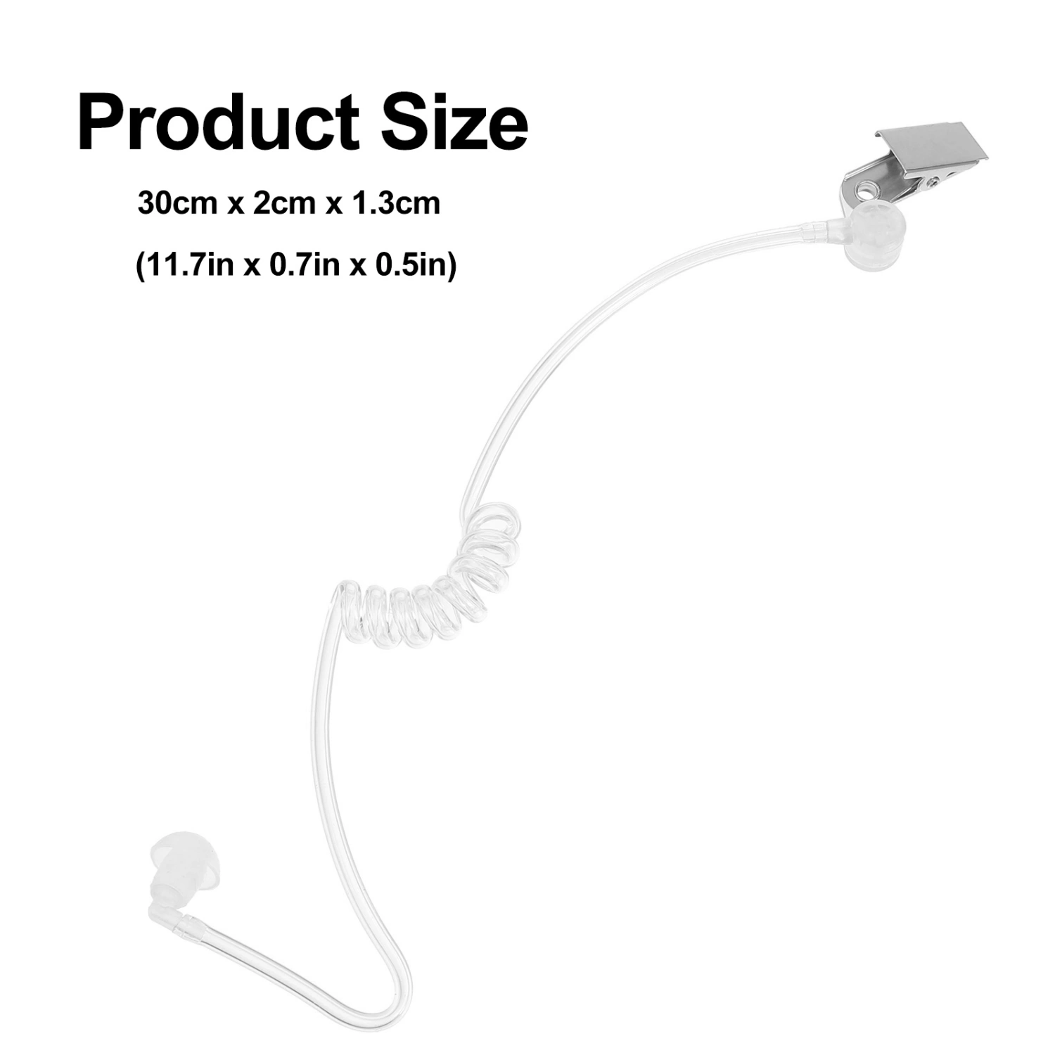 2pcs Acoustic Tube Earpiece Replacement for Two Way Radio Walkie Talkie Earpiece