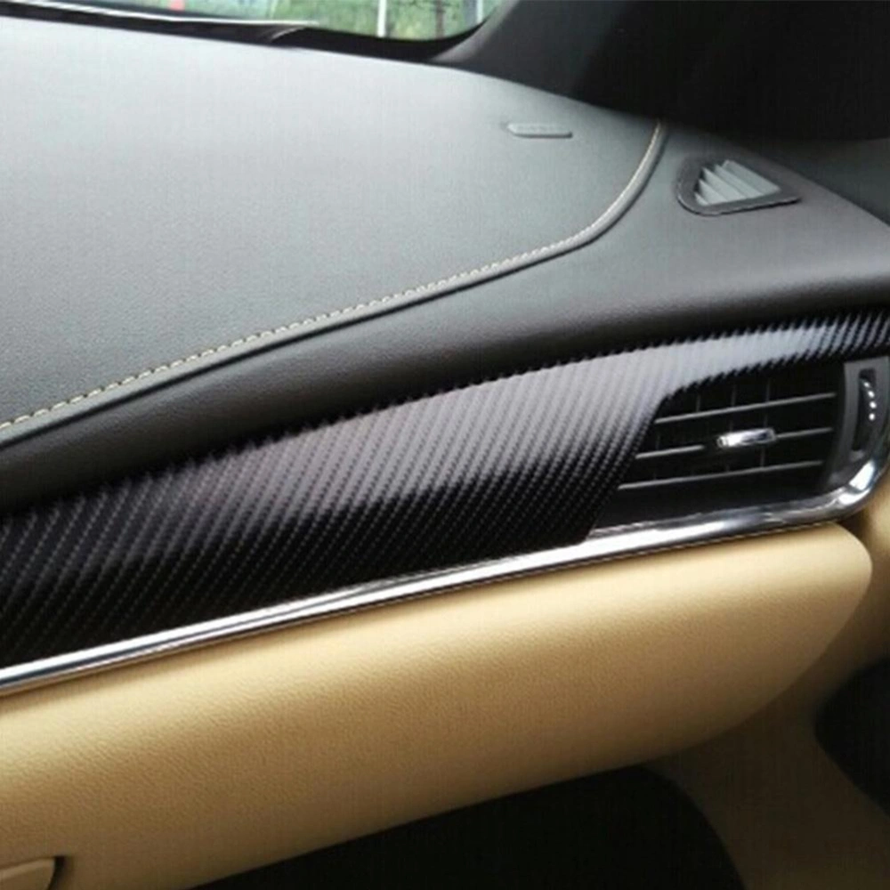 4D Carbon Fiber Wrap Roll DIY Sticker for Car Auto Vehicle Decor 20x152cm (Black)