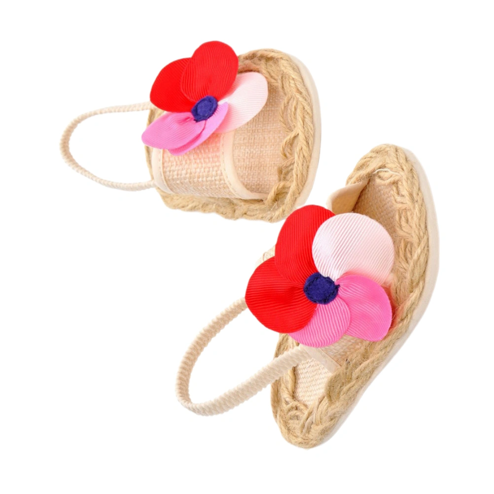 1 Pair Soles Breathable Baby Shoes Vine Grass Flower Sandals for Baby Wearing 3 Yard Inner Length 13cm