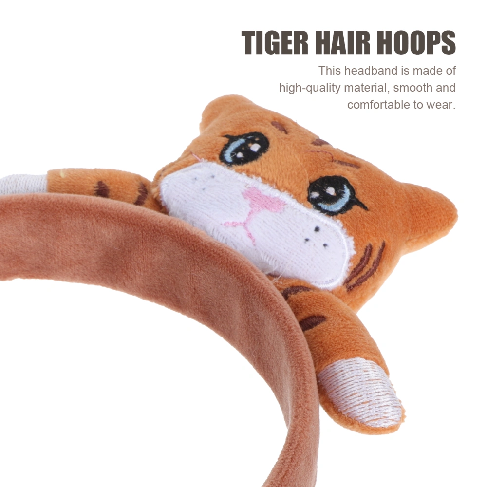 2Pcs Small Tiger New Year Hair Hoops for Kids Hair Decor Lovely Animal Hairbands