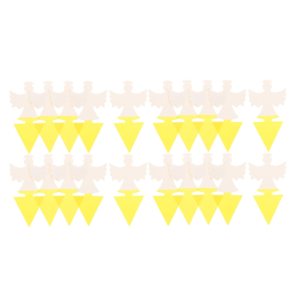 20pcs Yellow Sticky Trap Board Sticky Trapping Board Mosquito Flies Trap Board (Angle Shape)