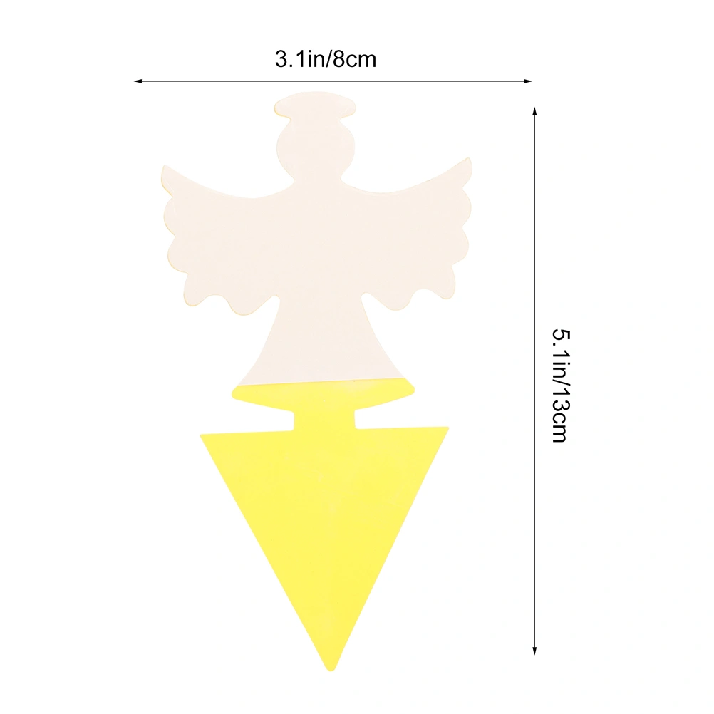 20pcs Yellow Sticky Trap Board Sticky Trapping Board Mosquito Flies Trap Board (Angle Shape)
