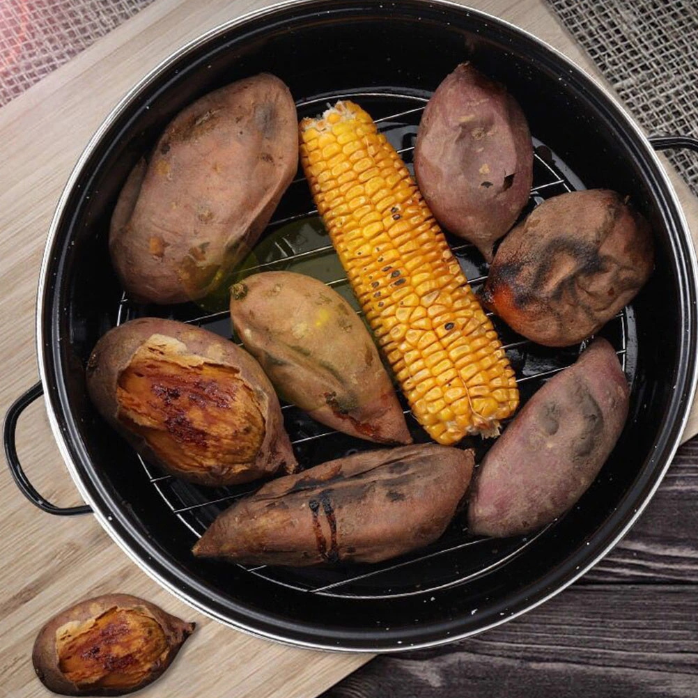 Household Roasting Pan Convenient Cooking Pot Multi-function Roasting Pot Cooking Accessory