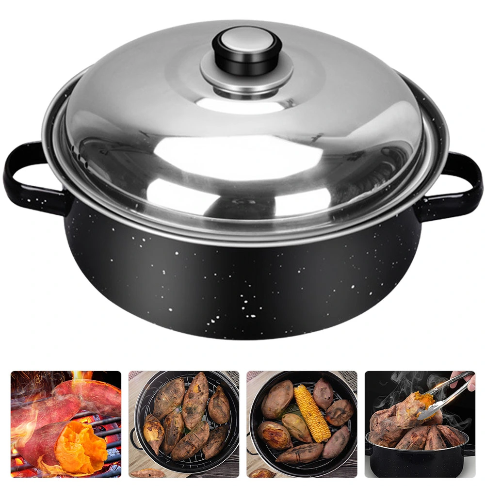 Household Roasting Pan Convenient Cooking Pot Multi-function Roasting Pot Cooking Accessory