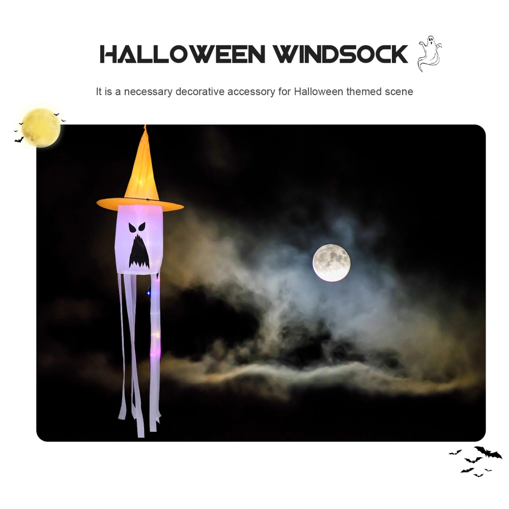 1Pc Halloween Adornment Decorative Windsock Luminous Windsock Pendant Decor