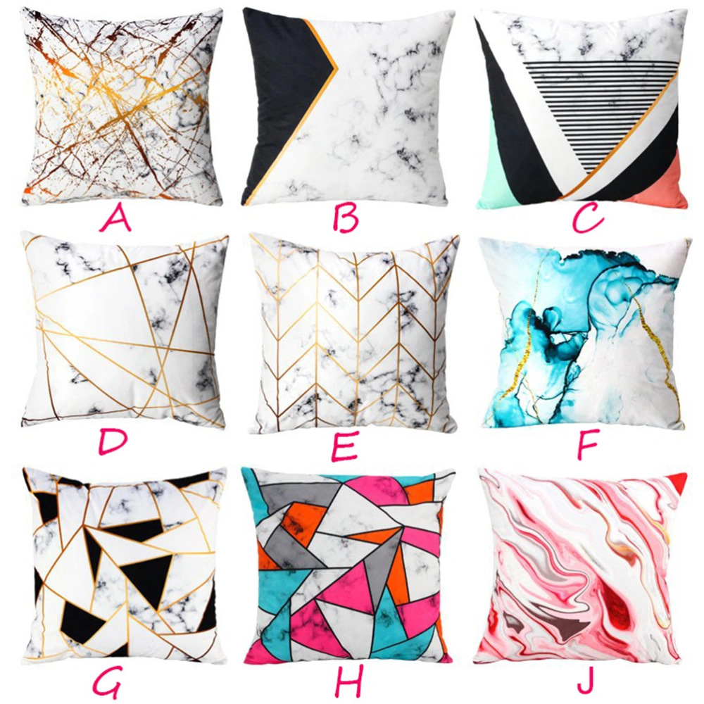 1PC Geometric Cushion Cover Marble Texture Throw Pillow Case Cushion Cover Pillowcase for Sofa