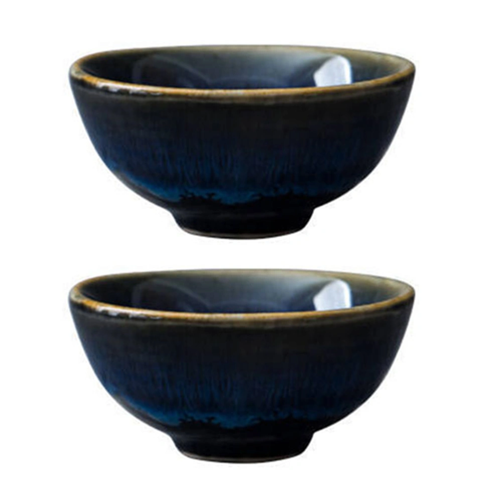 2pcs Japanese Style Tea Cups Delicate Wine Cups Smooth Ceramic Water Cups