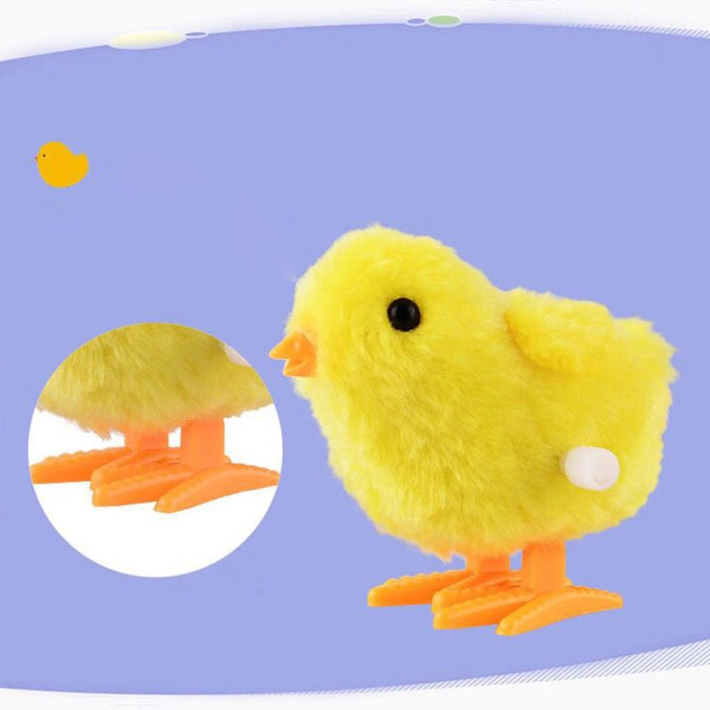 24pcs Plush Chicken Wind up Animal Toys Funny Cartoon Educational Animal Toys Party Favors Toy for Kids (Yellow)