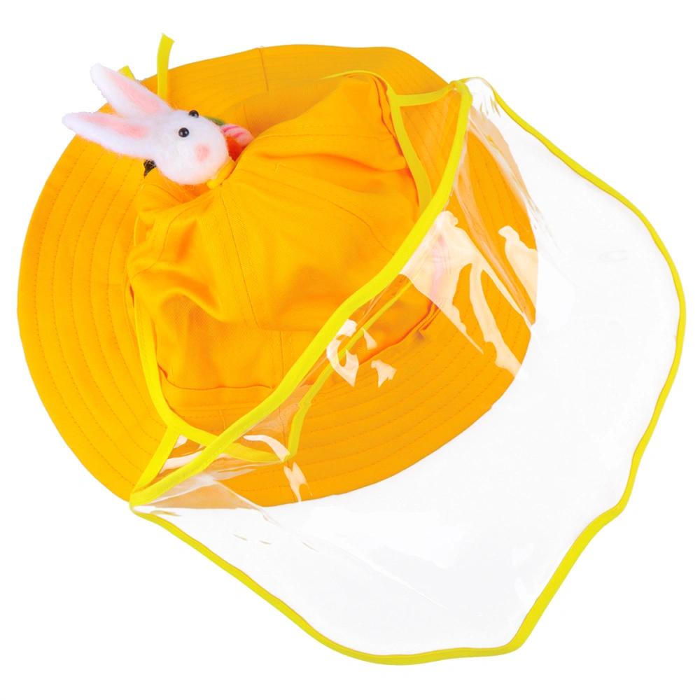 Baby Mask Protective Spray Proof Epidemic Prevention Spring Autumn Thin Isolation Hat for Girl Boy (Yellow, Hat Circumference 54-57cm)