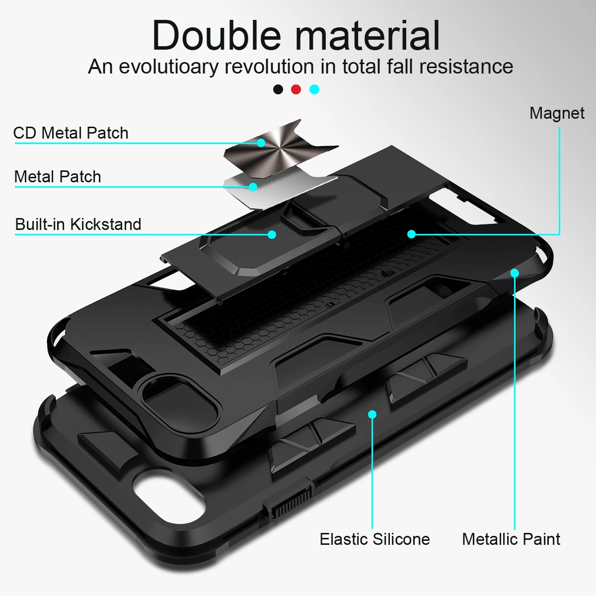 Phone Case Phone Shell With Invisible Bracket Compatible for Apple iPhone 7 8 SE