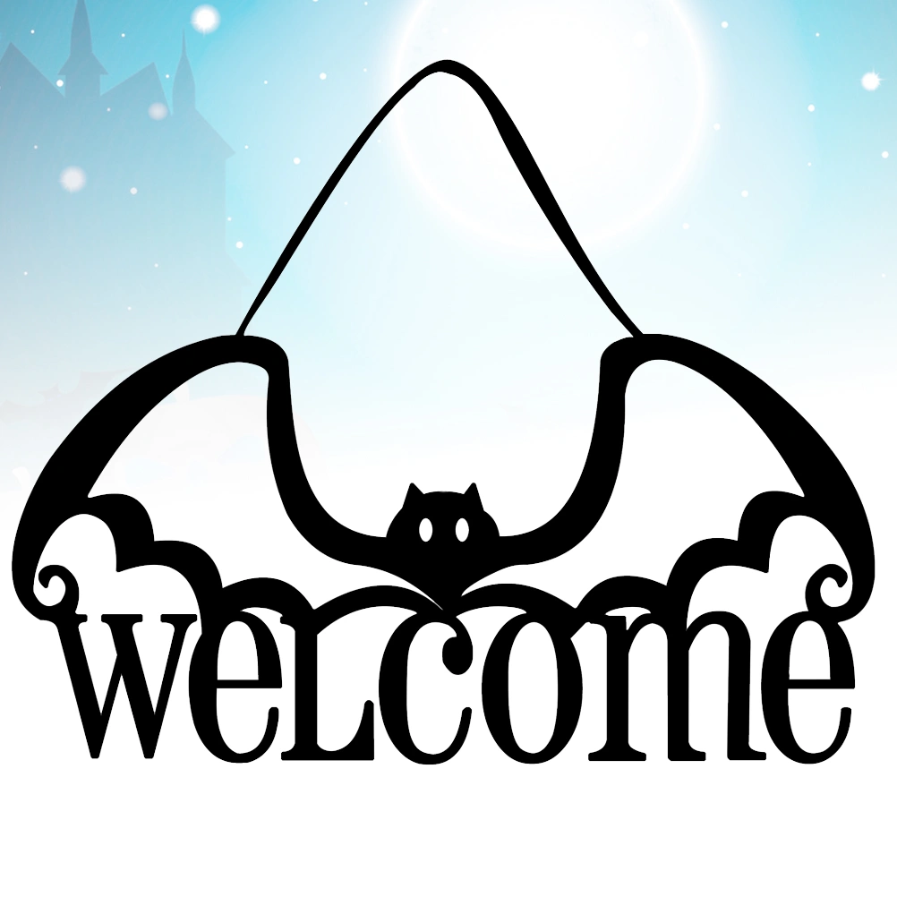 Halloween Hanging Decoration Nonwoven Welcome Bat Hanging Door Decor Halloween Festival Decor Home Party Supplies