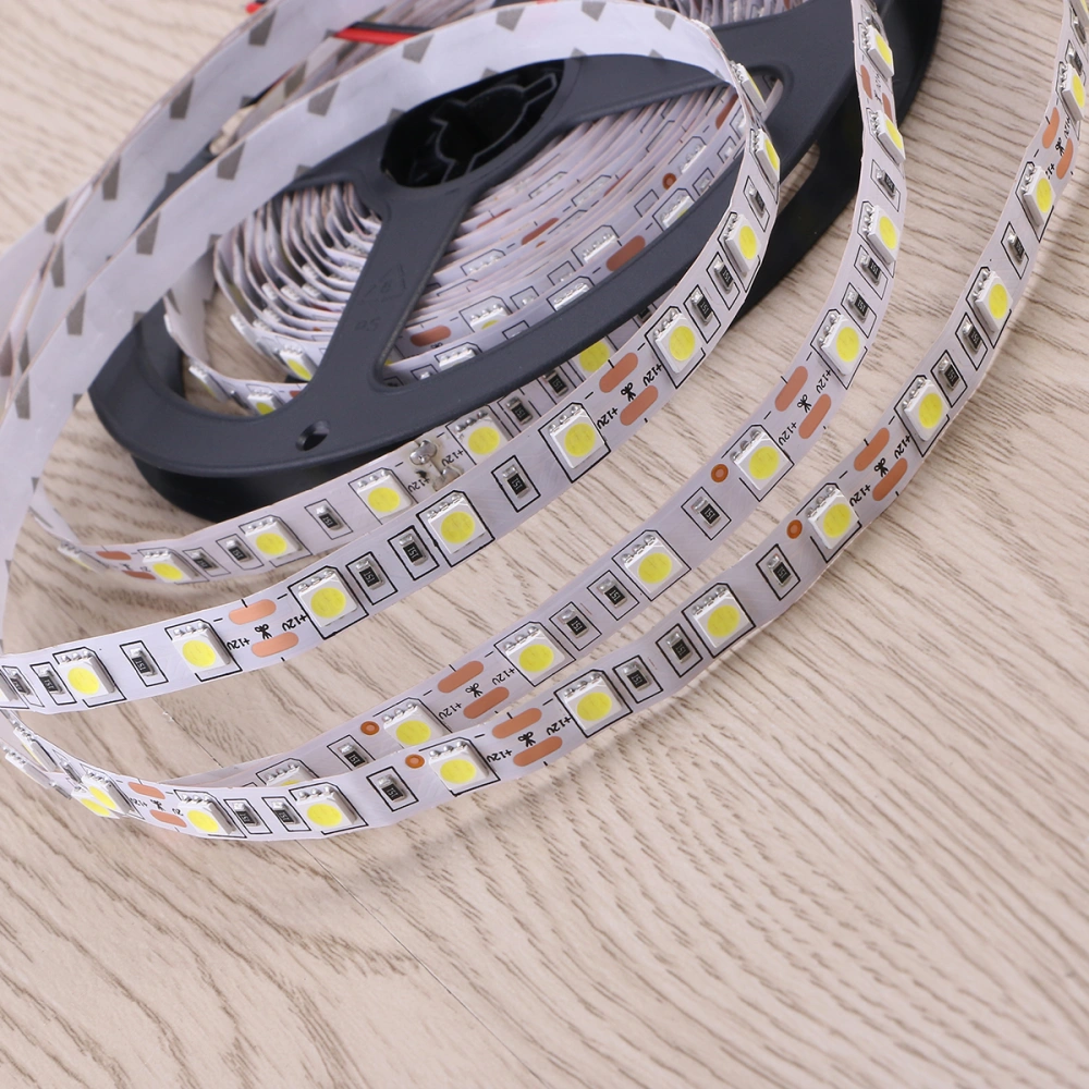 5M Non-Waterproof Flexible DC 24V 300 SMD 5050 LED Strip Lights Lamp (Pure White Outer for Random Color)