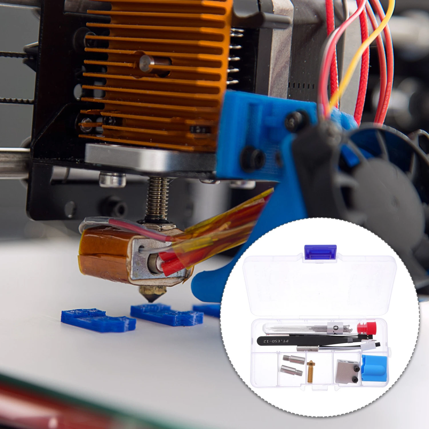 1 Set Printer Nozzle Heating Tube Throat Tube Kit 3D Printer Accessories