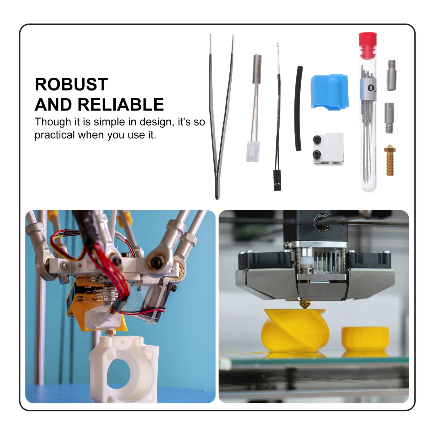 1 Set Printer Nozzle Heating Tube Throat Tube Kit 3D Printer Accessories