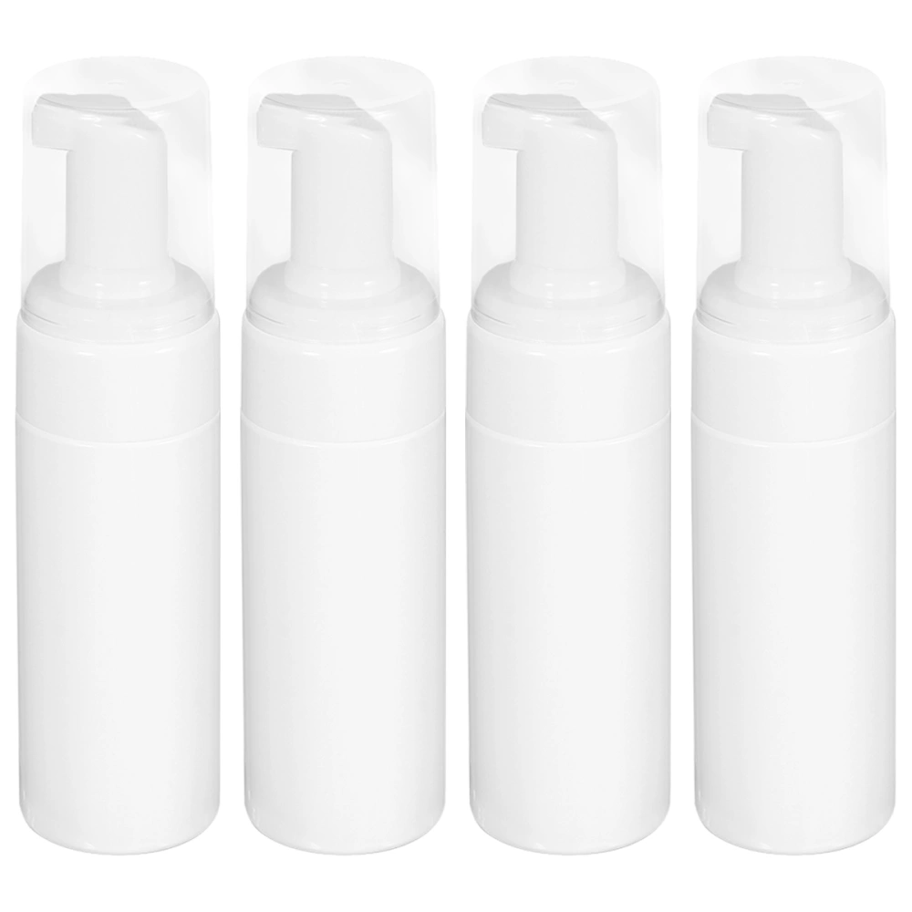 4pcs Press Pump Bottles Plastic Sanitizer Bottles Cleanser Storage Holder Liquid Soap Bottle 150ml