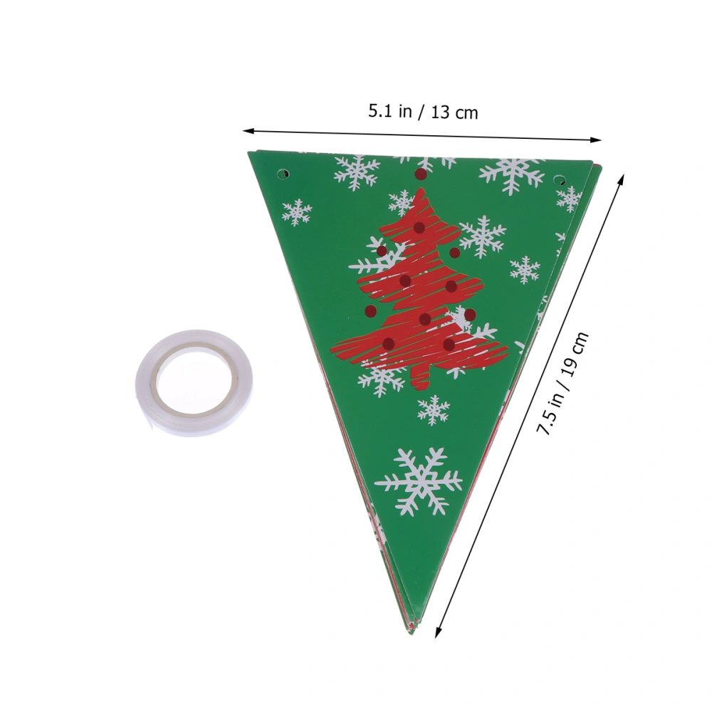 Christmas Letter Decorative Hanging Paper Banner Triangle Flag Party Supplies