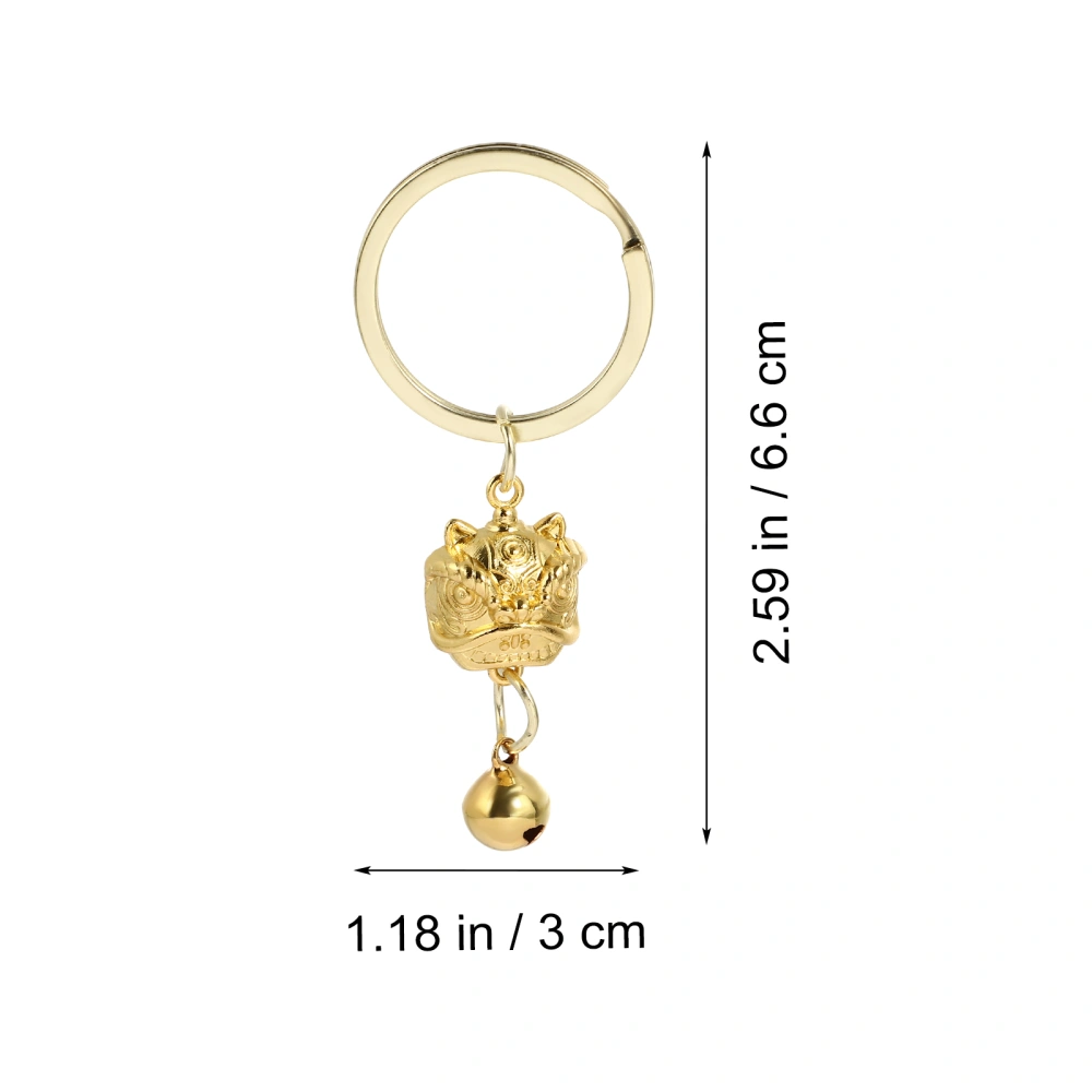 1pc Brass Keychain Hanging Pendant Hanging DIY Pendant Dance Lion Handicrafts