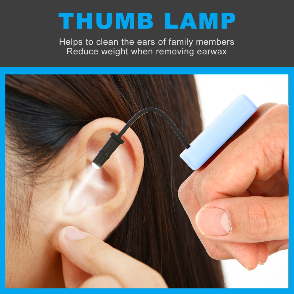 1pc Three-level Rechargeable Thumb Lamp Ear Picking Light Ear Cleaning Accessory