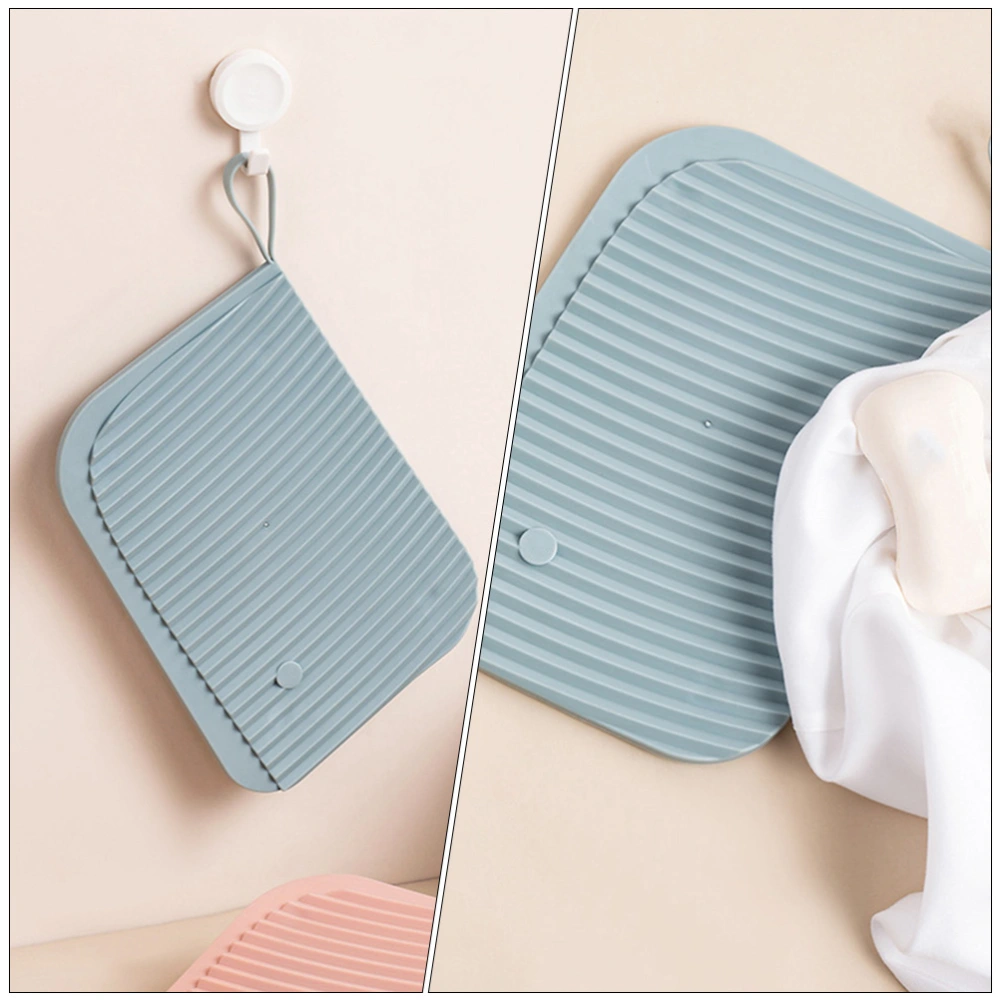 1PC Travel-style Wash Board Compact Plastic Washboard Mini Washing Board