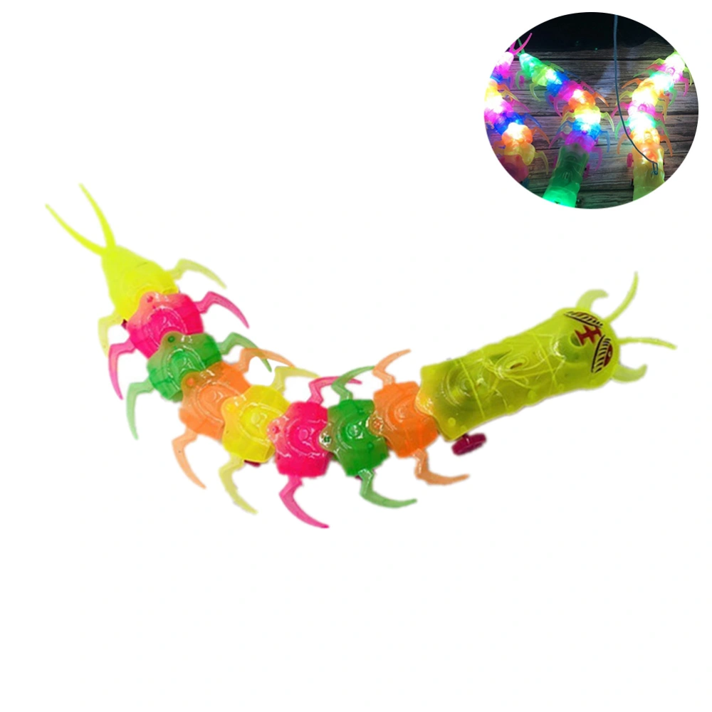 Halloween Electric Centipede Toy Big Size Music Universal Glow Centipede Toy No Battery Included (Random Color)