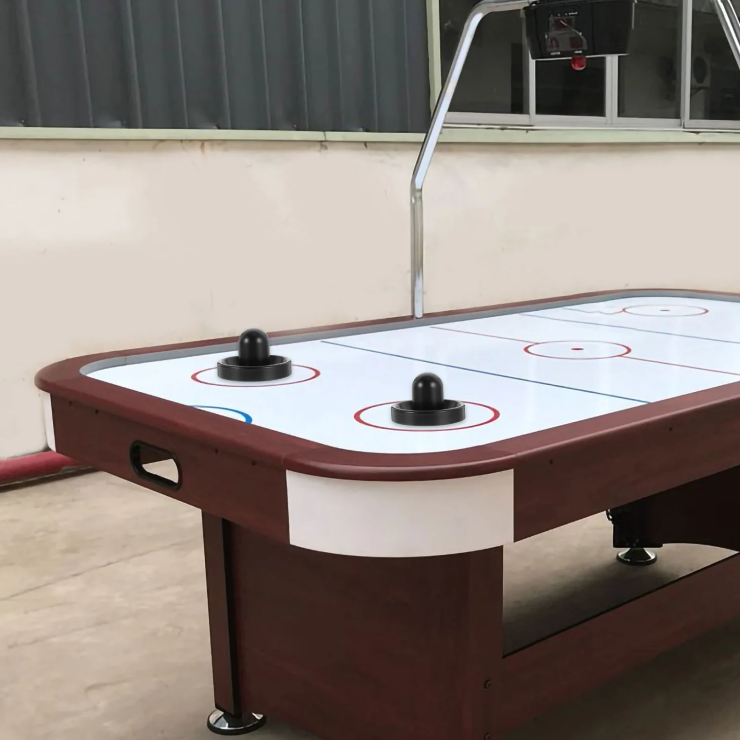 2 Sets of Air Hockey Pucks Plastic Hockey Pushers Portable Hockey Paddles Hockey Accessory